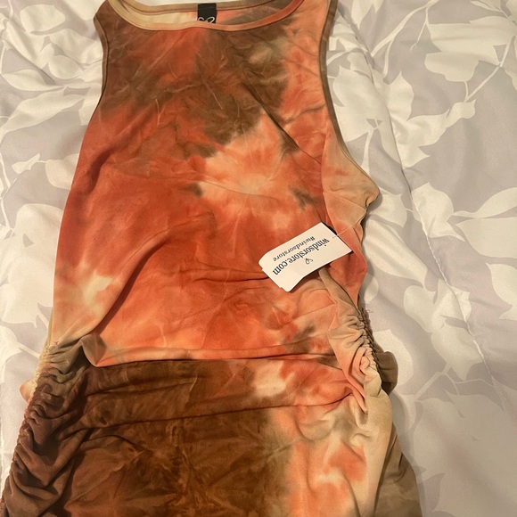 Tie Dye Drawstring Dress - Picture 2 of 3